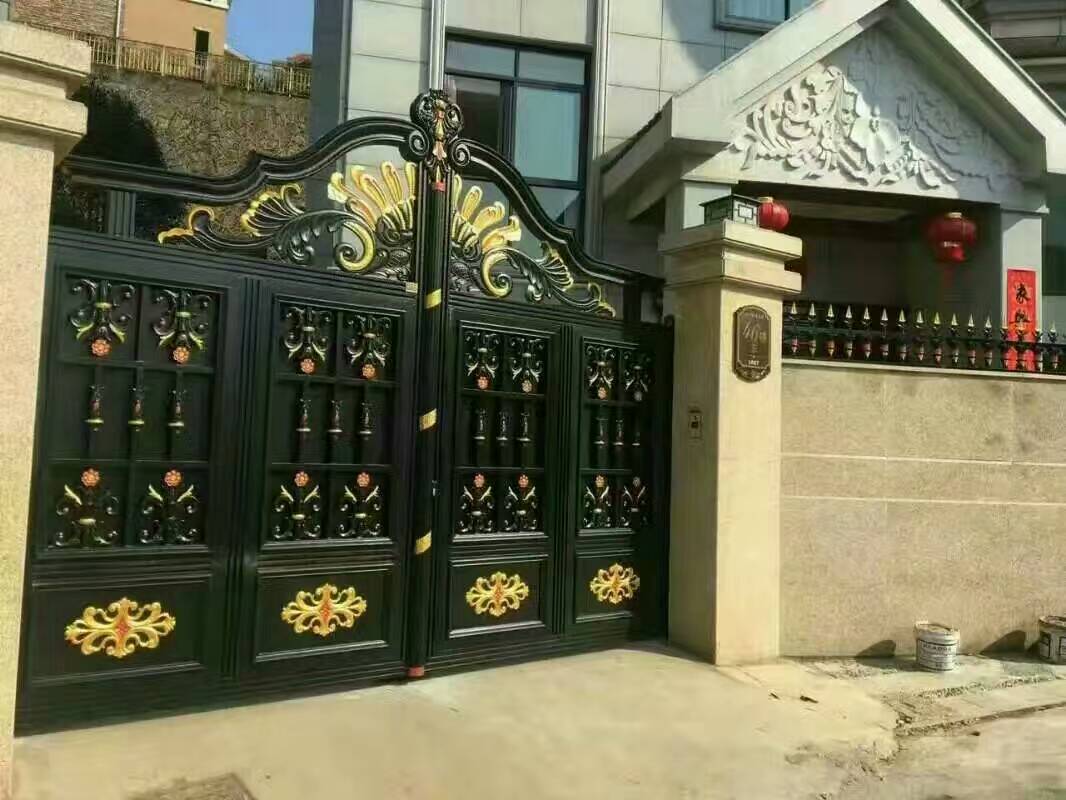 门业图片-铸铝庭院大门便宜实惠的庭院铸铝门厂家铸铝庭院大门图片