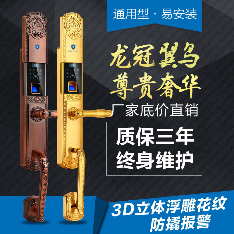 门业图片-指纹锁别墅大门智能锁 防古系列大门锁LT-9000EL图片