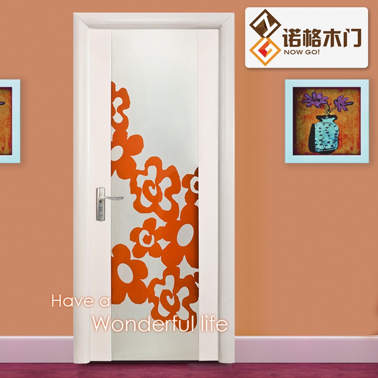 门业图片-漫天花雨诺格木门 实木复合 烤漆门 玻璃门 HB0105HB0105图片