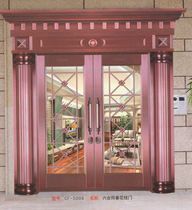 门业图片-电泳高仿真铜铝门电泳高仿真铜铝门CF--5008图片
