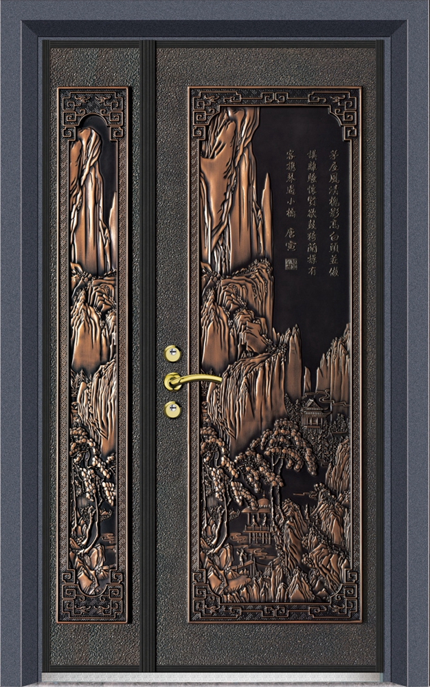 门业图片-新品系列千秋大业千秋大业-紫古铜图片