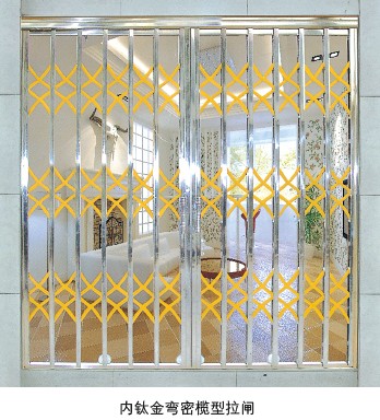 门业图片-不锈钢拉闸门不锈钢拉闸门内钛金弯密榄型厂家直销价格批发。不锈钢拉闸门内钛金弯密榄型图片