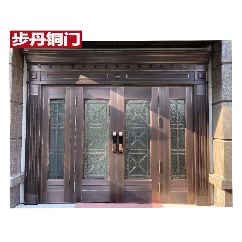 门业图片-铜门/不锈钢铜门步丹铜门别墅大门玻璃门不锈钢大门BD-24图片