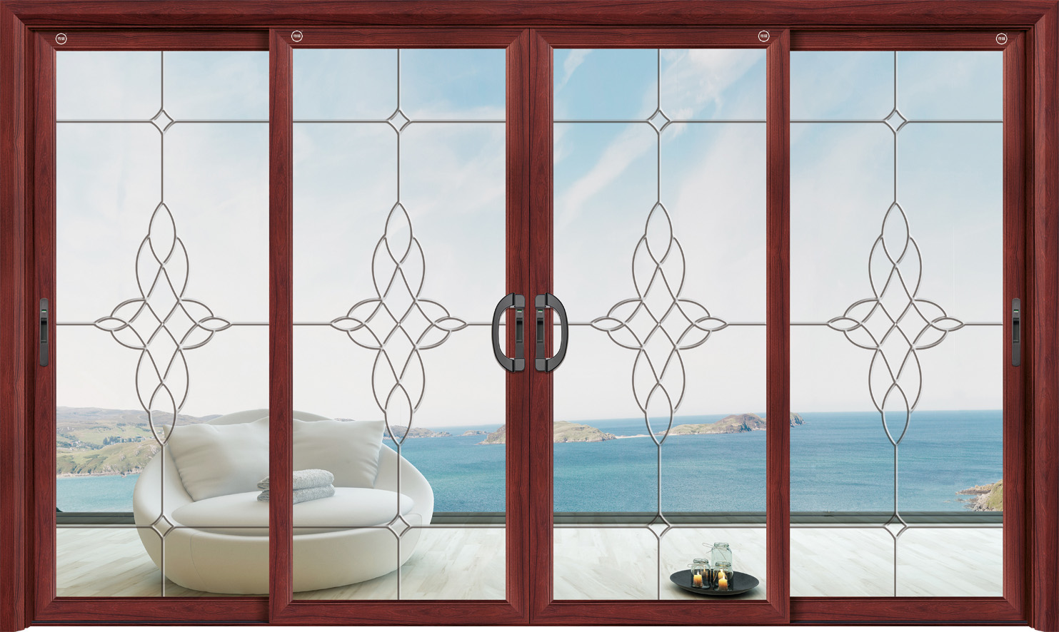 门业图片-75圆弧吊趟/推拉门系列尊霸门窗供应铝合金门  推拉门 吊趟门，加盟代理，厂家直销ZB-6363图片