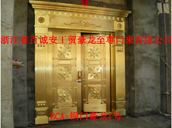门业图片-真铜门非标门、单门豪龙至尊真铜门门系列产品自定义图片