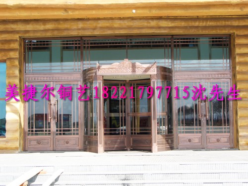 门业图片-铜门上海美捷尔铜艺—供应旋转铜门MM-1001图片