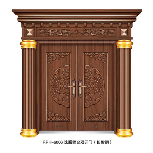 门业图片-仿真铜门仿真铜门RRH-6001图片