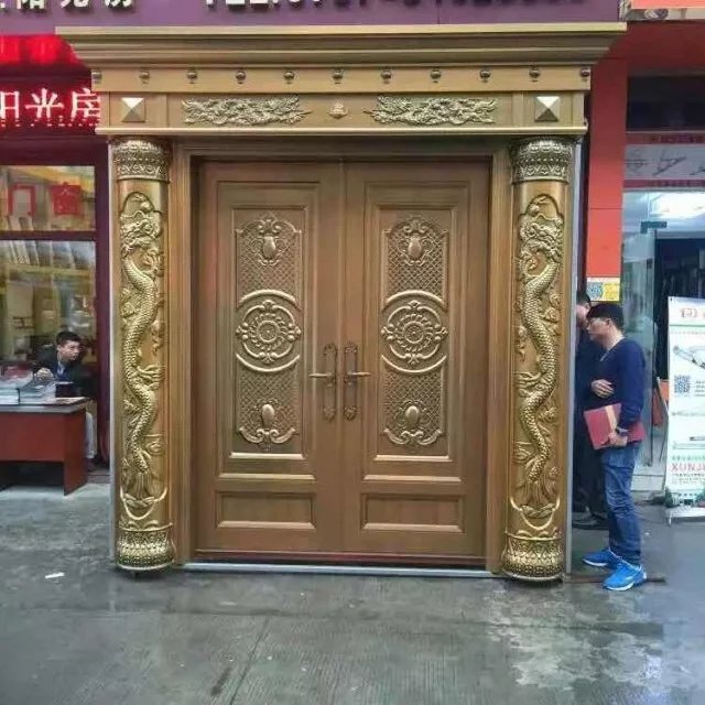 门业图片-重庆铜门重庆万州区仿铜门厂家直销重庆金益达铜门图片