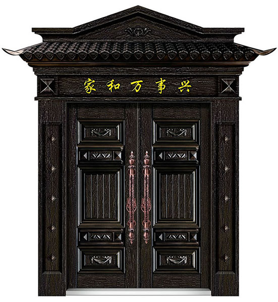 门业图片-甲级门系列106春临华夏双开门（强力仿反凸）106春临华夏双开门（强力仿反凸）图片
