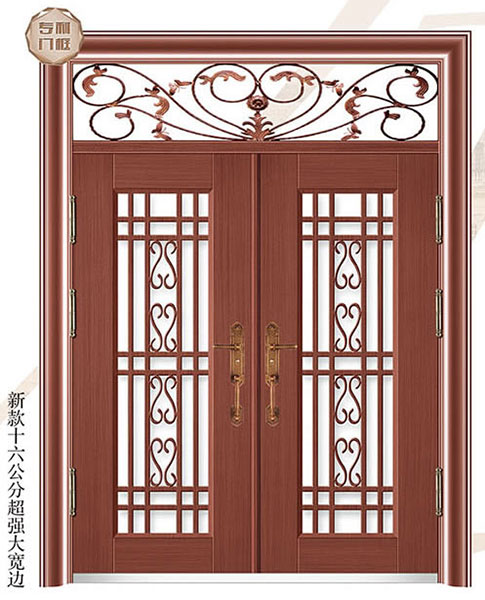 门业图片-玻璃拼接工艺门系列110欧美时尚双开门(拼接门)110欧美时尚双开门(拼接门)图片