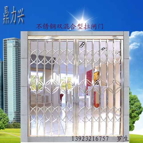 门业图片-不锈钢拉闸门不锈钢拉闸门防盗门双混合型厂家直销价格批发.不锈钢拉闸门图片