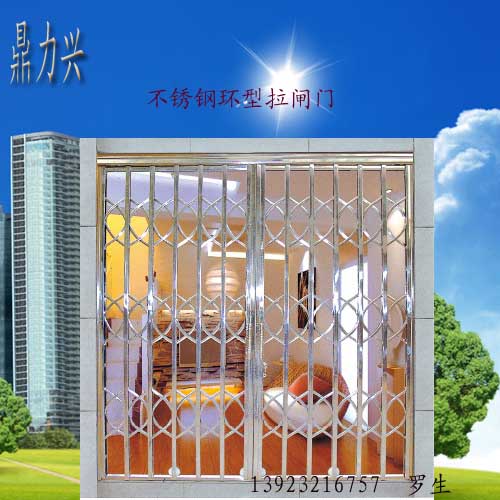 门业图片-不锈钢拉闸门不锈钢拉闸门防盗门环型厂家直销价格批发.不锈钢拉闸门图片