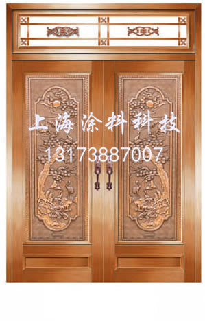 门业图片-刷金漆精雕铸铝门刷金真铜漆、庭院门围栏刷金漆、铸铝板刷金扫金真铜漆、铁艺刷金工艺漆SHAB01-17图片