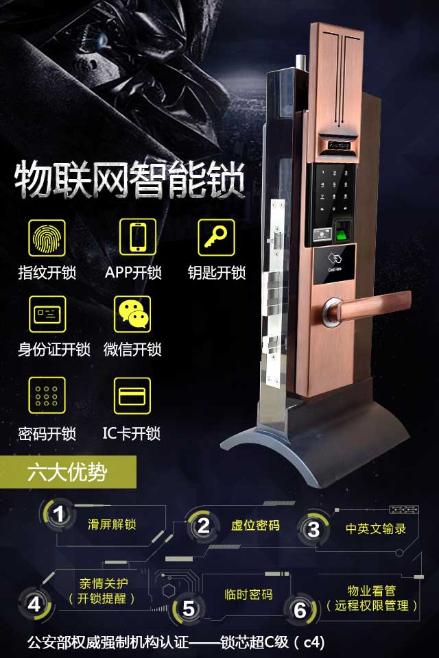 门业图片-指纹锁物联网指纹密码锁十大品牌T62图片