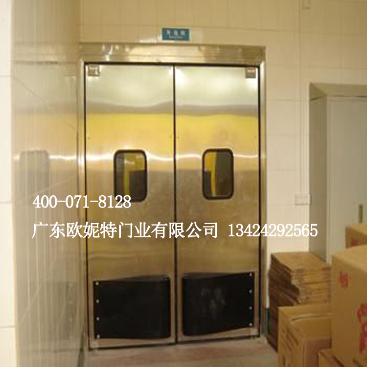 门业图片-防撞门仓库通道防撞门金属自由门自由防撞门进口防水防锈铰链餐厅自由门TD-M图片