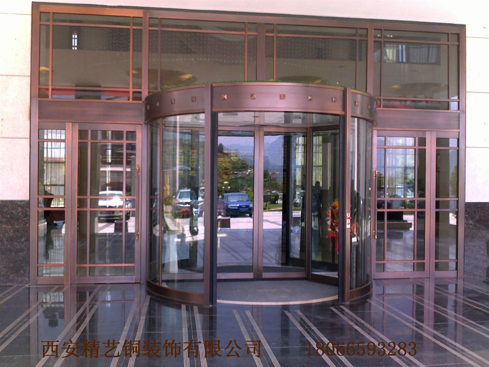 门业图片-两翼旋转门星级酒店旋转门种类JY-013图片
