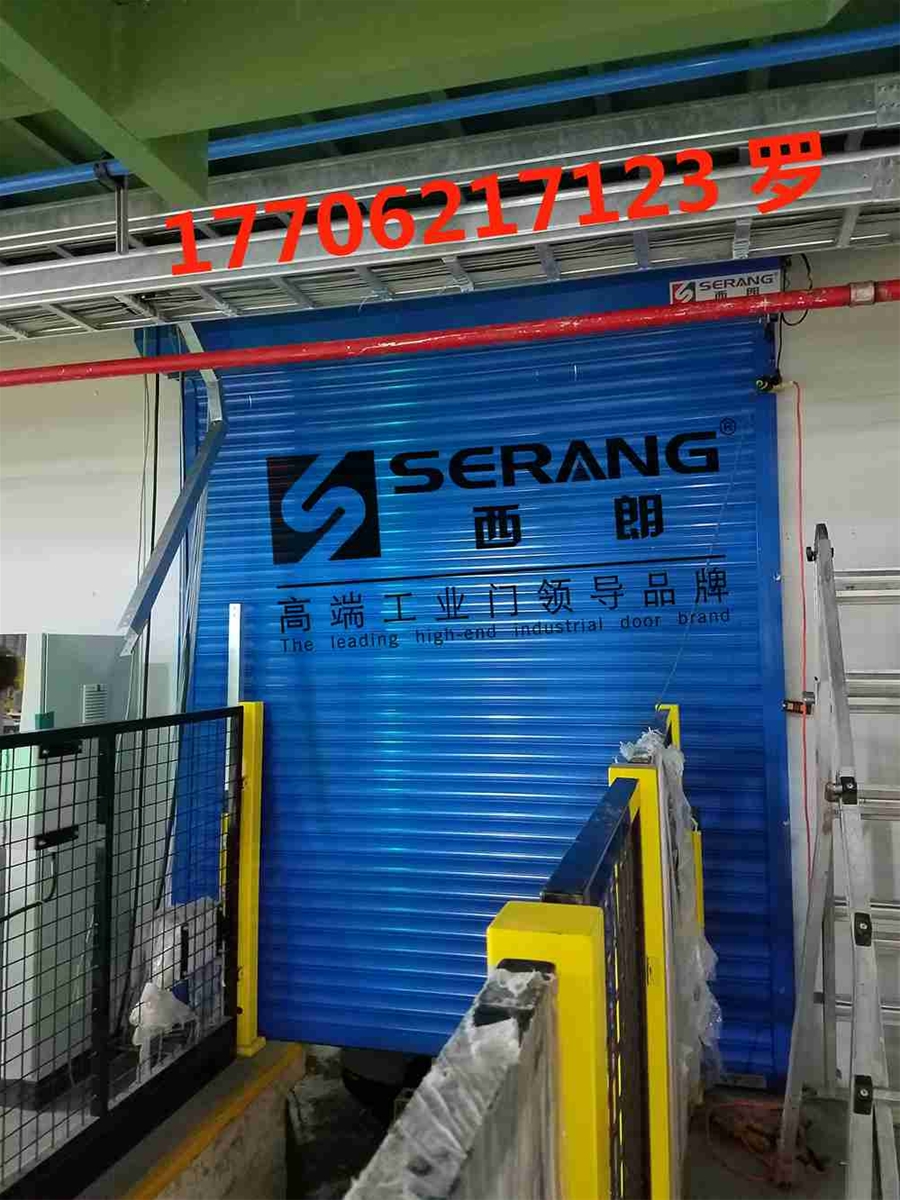 门业图片-工业提升门南通遥控电动车库卷帘门提升门图片