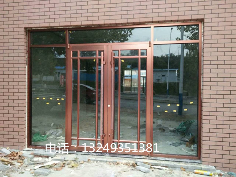 门业图片-肯德基门石家庄定制肯德基门 安装古铜色肯德基门 宏远门业1900*2400图片