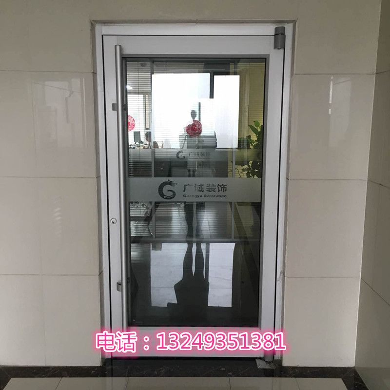 门业图片-肯德基门石家庄单扇肯德基门 电泳白型材肯德基门 宏远门业1000*2400图片