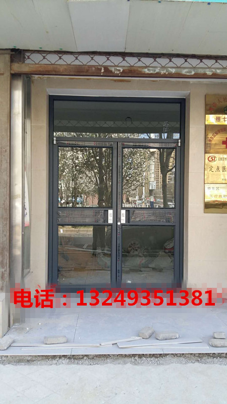 门业图片-肯德基门石家庄标准肯德基门 黑拉丝肯德基门价格 宏亚门业1900*2400图片