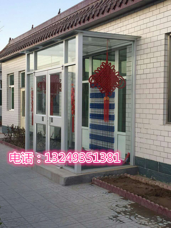 门业图片-肯德基门石家庄电泳白肯德基门 门斗肯德基门安装 宏亚门业1900*2400图片