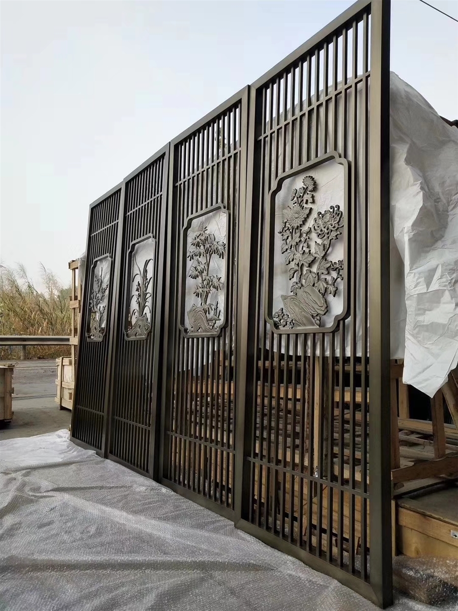 门业图片-不锈钢屏风不锈钢屏风家具装饰多种款式任君挑选定制图片