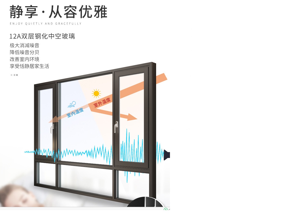 门业图片-断桥平开窗佛山断桥平开窗物超所值-帝德门窗断桥平开窗生产厂F-7003图片
