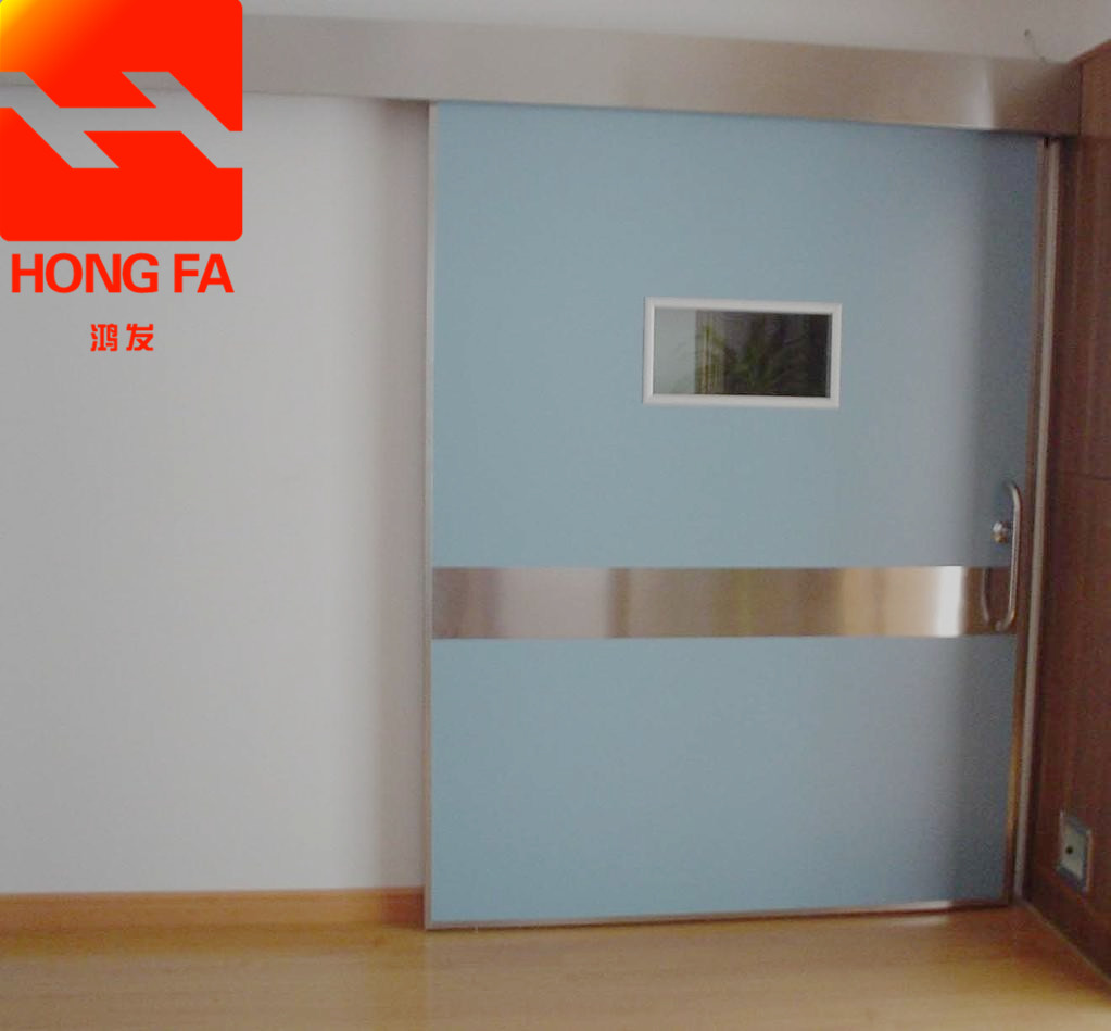 门业图片-彩钢板平移门鹤壁鸿发净化自动门彩钢板平移门自动门图片