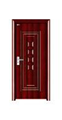 门业图片-供应百洲钢木门(深拉伸)红拼木图片