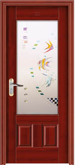 门业图片-钢木门系列金六泰509红木纹 钢木门可定制图片