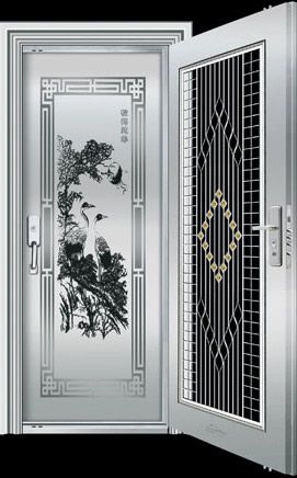 门业图片-不锈钢复合门系列批发德尔诺不锈钢复合门D-8196图片