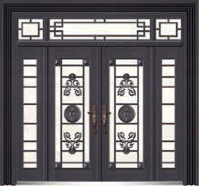 门业图片-玻璃拼接大门系列195062真黑铜-玻璃拼接玻璃拼接大门系列图片