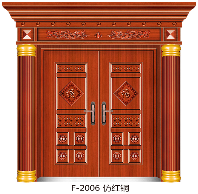 门业图片-非标门非标仿铜门，别墅门F-2006图片