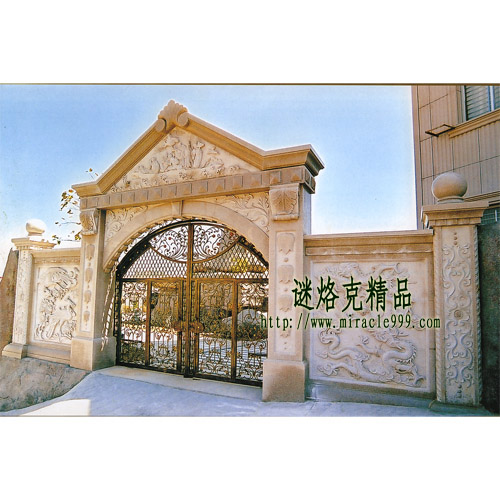 门业图片-铁艺大门广东别墅花园铁艺大门按客户要求图片
