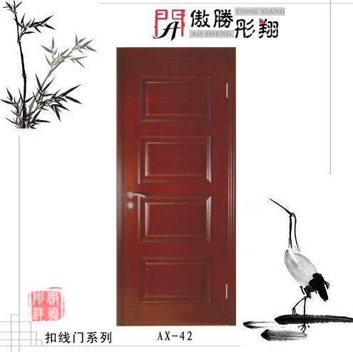 门业图片-平板门傲胜彤翔，实木套装门系列E02图片