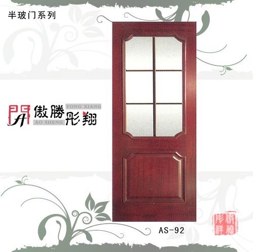 门业图片-雕花门傲胜彤翔，套装门，雕花门，实木门R9图片
