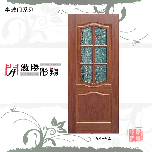 门业图片-半玻门傲胜彤翔木门，半玻门系列，半玻门批发R5图片