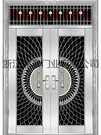 门业图片-不锈钢门(精品花)豪华竹节边JH-8002(精品花)豪华竹节边图片