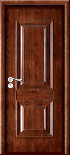 门业图片-反凸钢木门 反凸钢木门T-182-巴西花梨图片