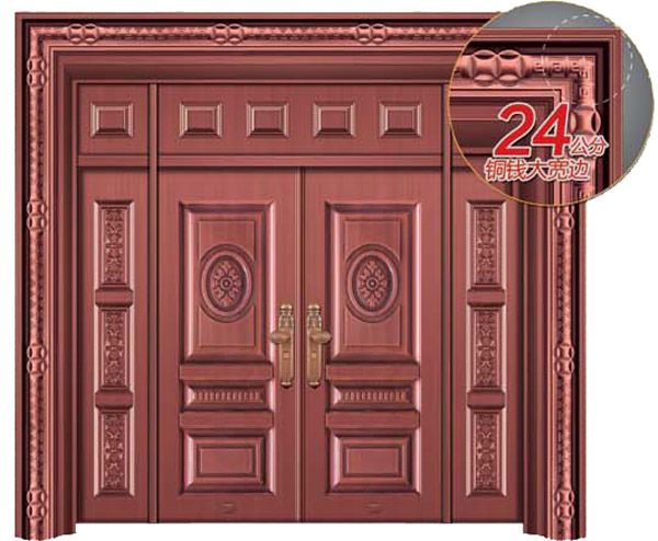 门业图片-仿铜门LBK-1322万事如意四开子母门LBK-1322万事如意四开子母门图片