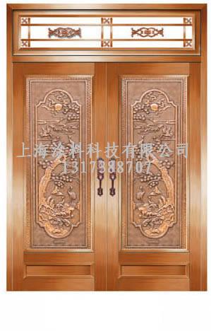 门业图片-铜铝门真铜油漆供应铜铝门真铜漆、铸铝门铜漆、树脂板真铜漆AB-29图片