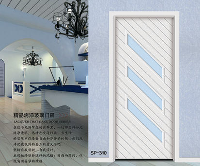 门业图片-白色系列首天木门-白色烤漆SP-310玻璃门2100*900*300图片