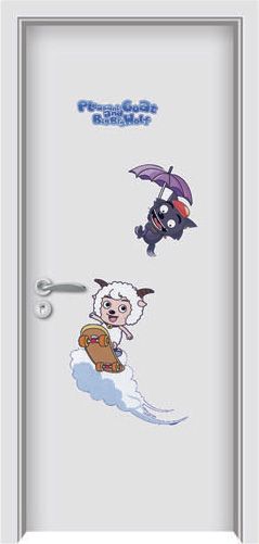 门业图片-烤漆强化木门ZY-1070  卡通门ZY-1070  卡通门图片