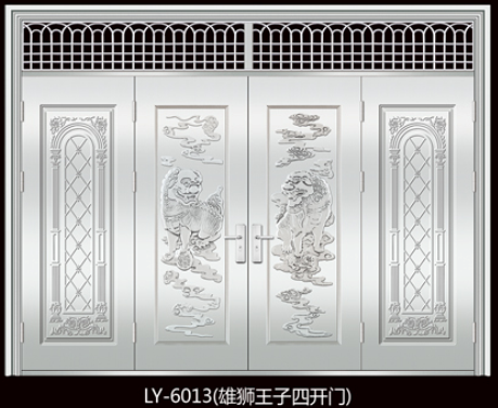 门业图片-不锈钢门LY-6013(雄狮王子四开门）LY-6013(雄狮王子四开门）图片