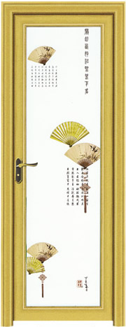 门业图片-吊趟/推拉/平开厨卫门系列吊趟/推拉/平开厨卫门9056拉丝金（强化）图片