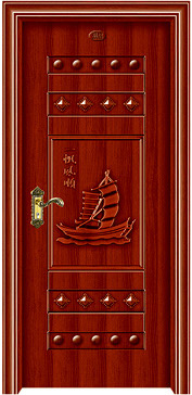 门业图片-经典仿实木深拉伸系列红拼木MH-175图片