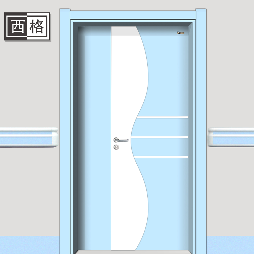 门业图片-医院专用门2014厂家直销医院专用门 人民医院门 质量优秀的病房门Y-ZM212淡蓝图片