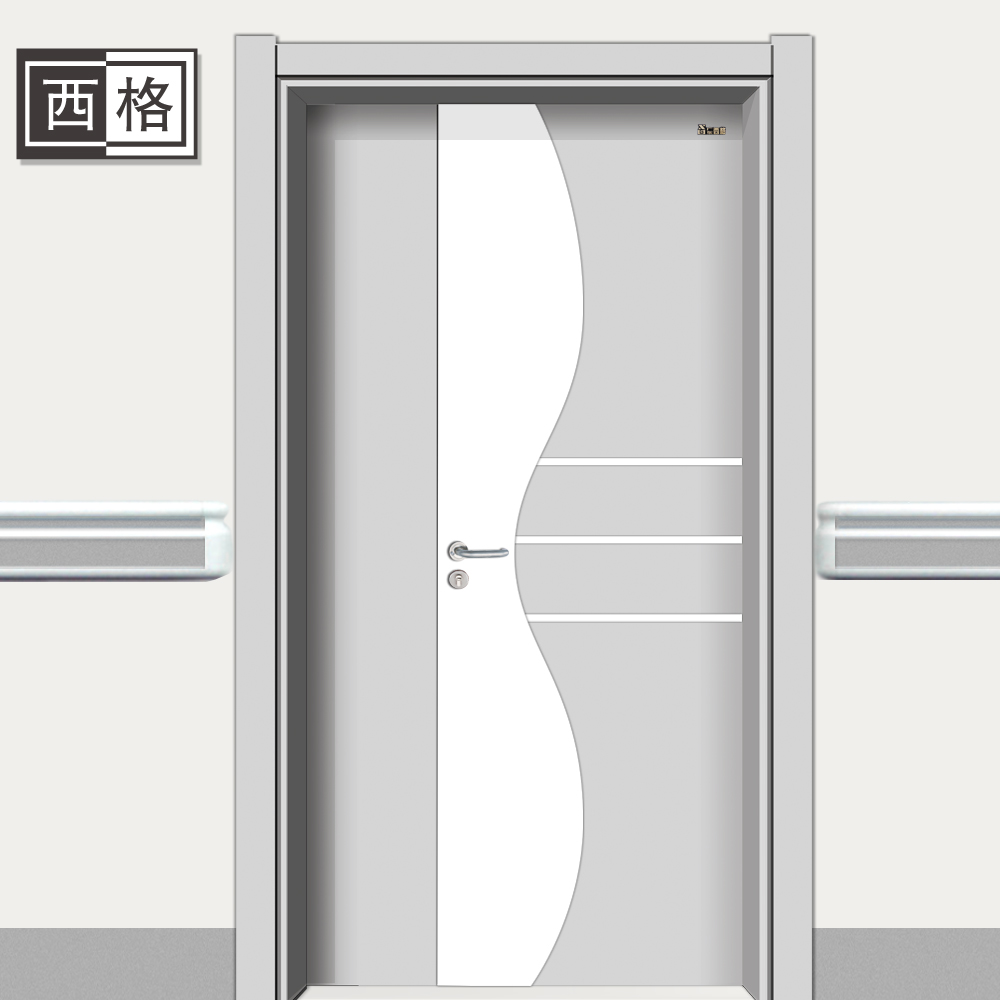 门业图片-医院门防火抗菌门医院门 医生办公室门 首选西格门业Y-ZM212灰色图片