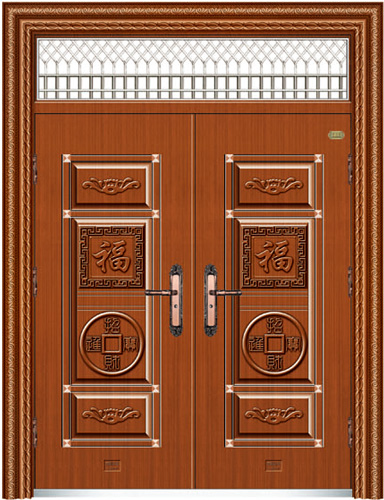 门业图片-仿铜门系列招财进宝福WSX-6626图片