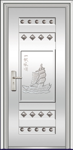 门业图片-不锈钢整板门系列KT-8163压花门KT-8163压花门图片